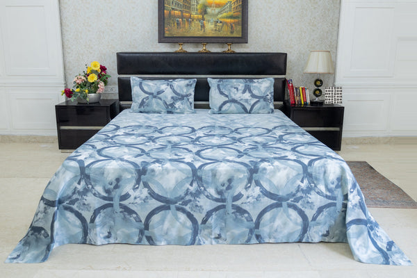 Tranquil Circle printed bedsheet