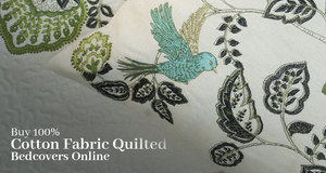 Buy 100% Cotton Fabric Quilted Bedcovers