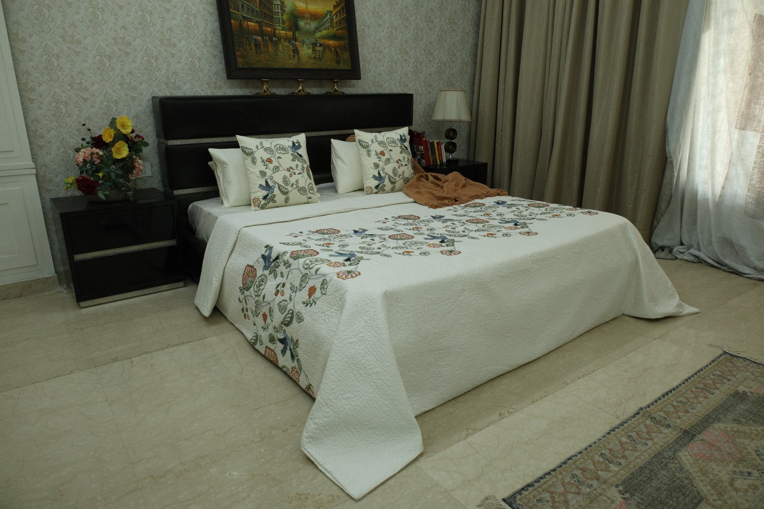 Texerity Embroidered Trendy Bed Sheets: Elevate Your Bedroom Style