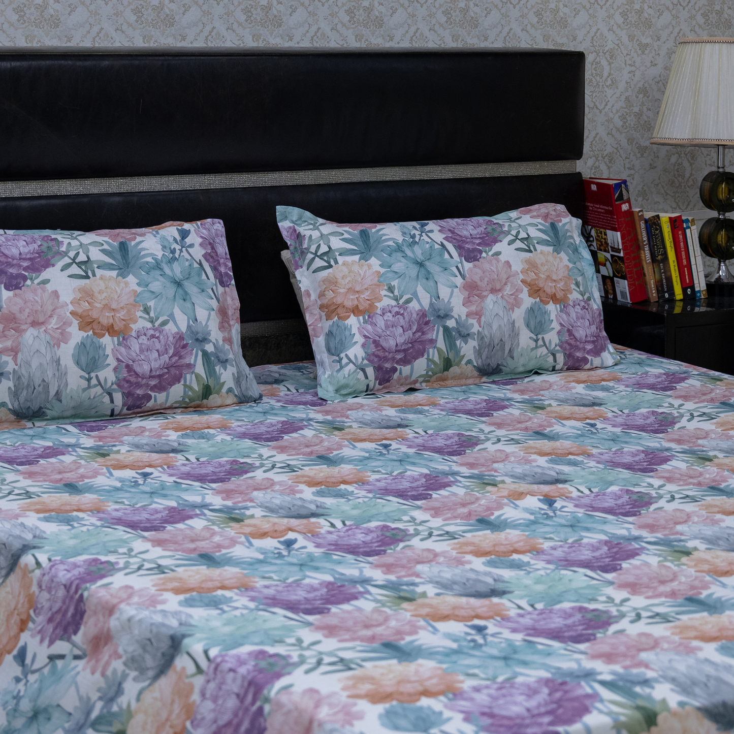 Blossom medley printed bedsheet