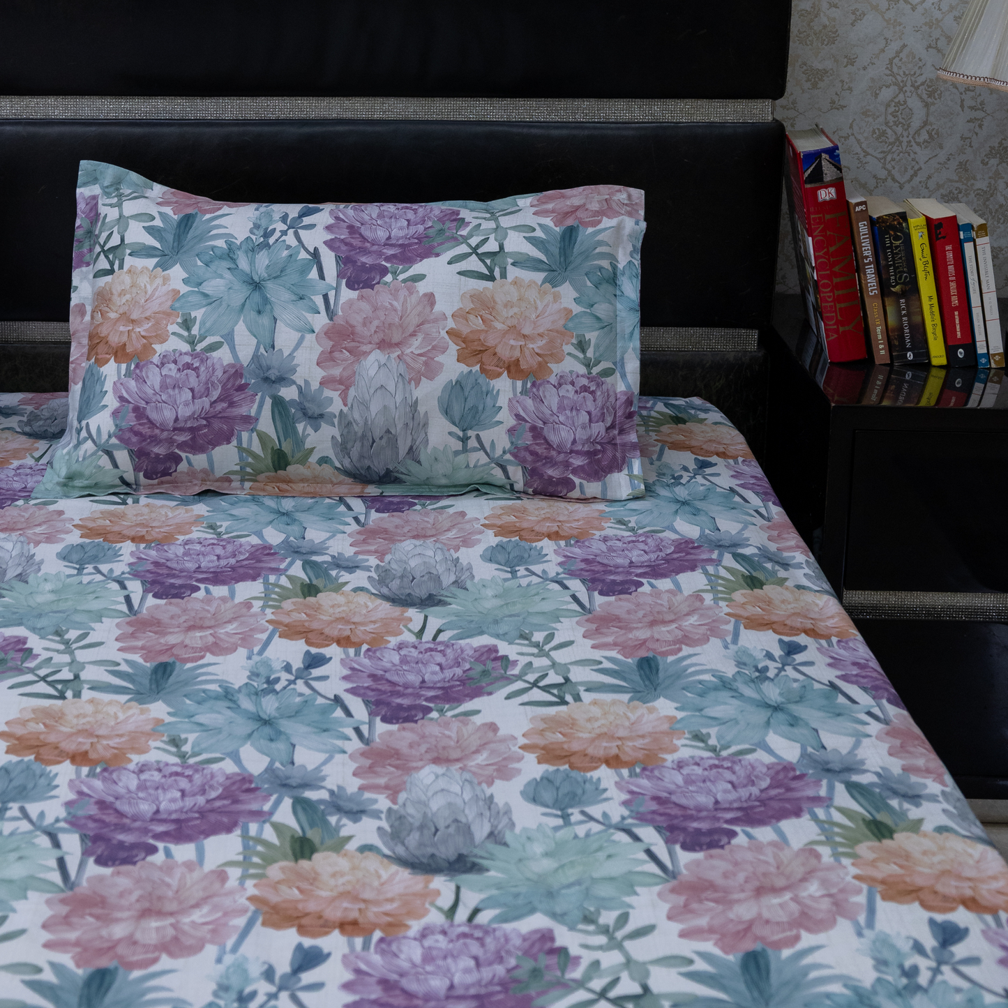 Blossom medley printed bedsheet