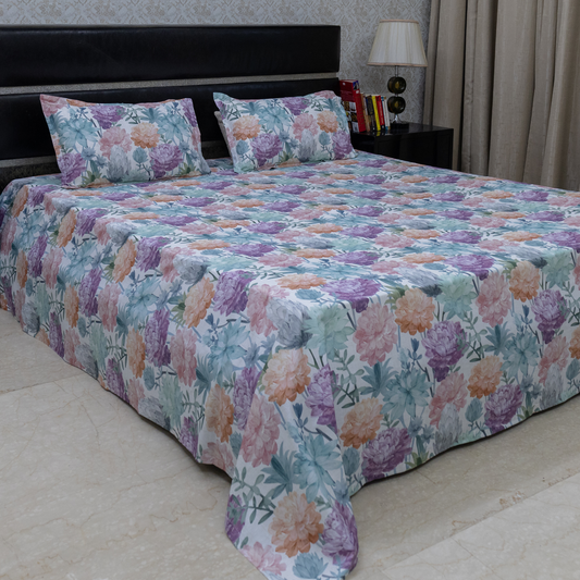 Blossom medley printed bedsheet