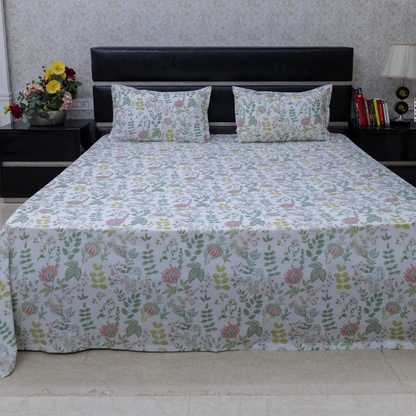 Leafy tapestry printed bedsheet