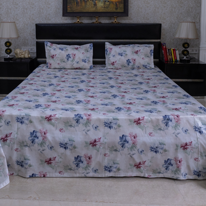 Floral Symphony printed bedsheet