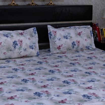 Floral Symphony printed bedsheet