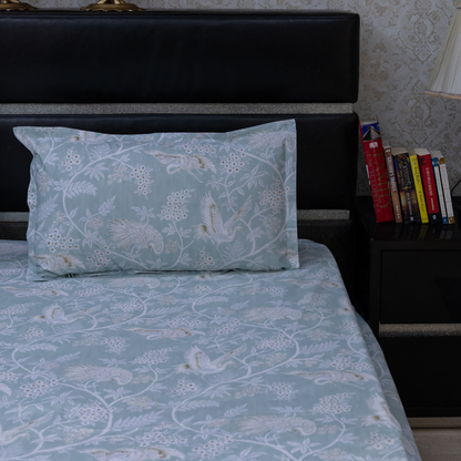 Aqua Breeze printed bedsheet