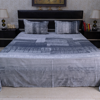 Slate shadow printed bedsheet