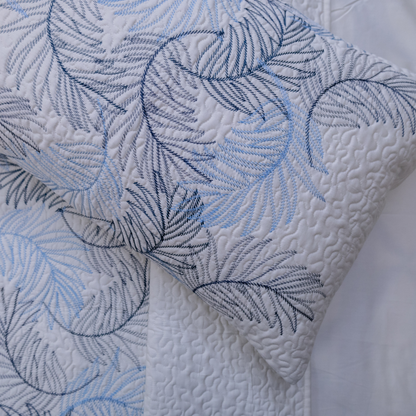 Verdant luxe bedcover blue