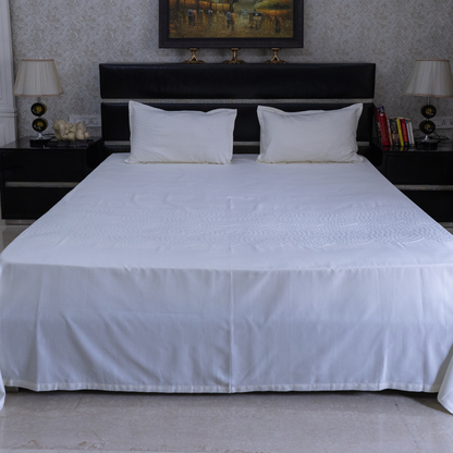 Mosaic pearl embroidered bedsheet