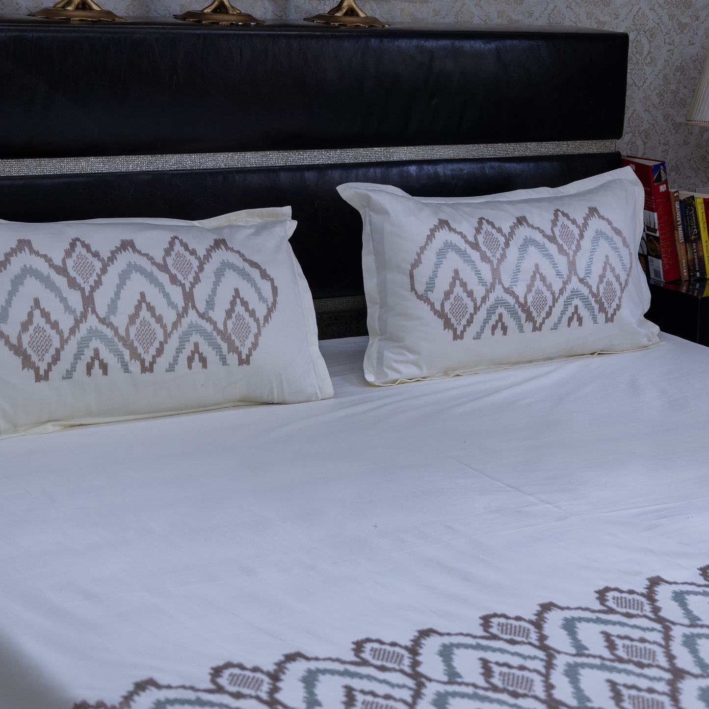 Desert bliss embroidered bedsheet