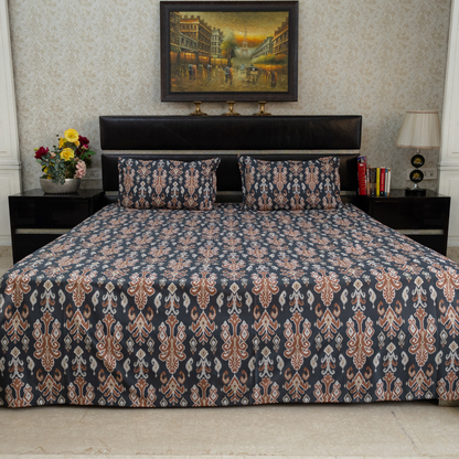 Scarlet Noir Printed Bedsheet